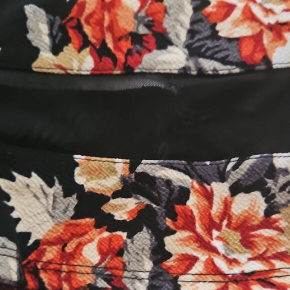 Faith and Joy Orange Black A-Line Skirt Casual Resort Wear - Picture 9 of 16